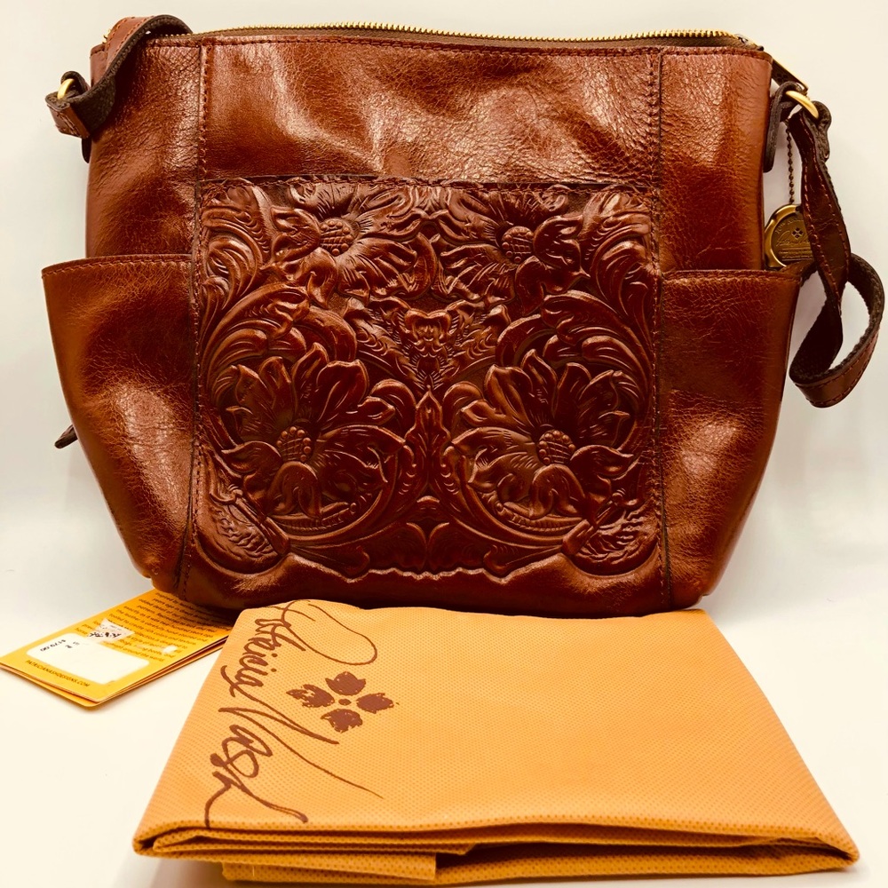 Patricia Nash Leather Aveley Crossbody Bag! NEW